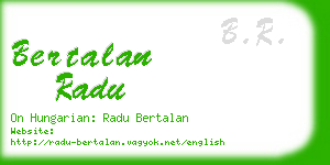 bertalan radu business card